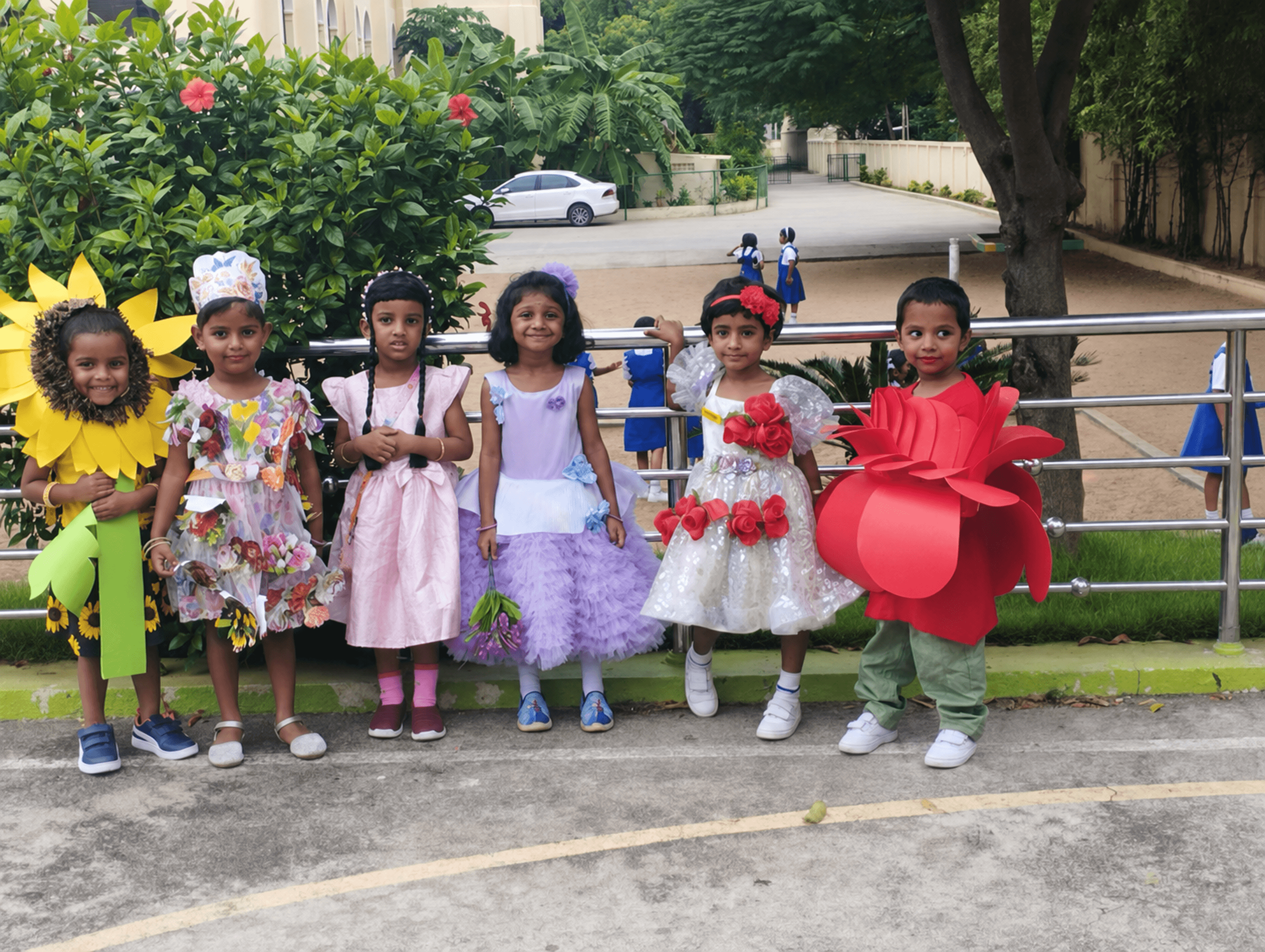 Students learning at Rosary School