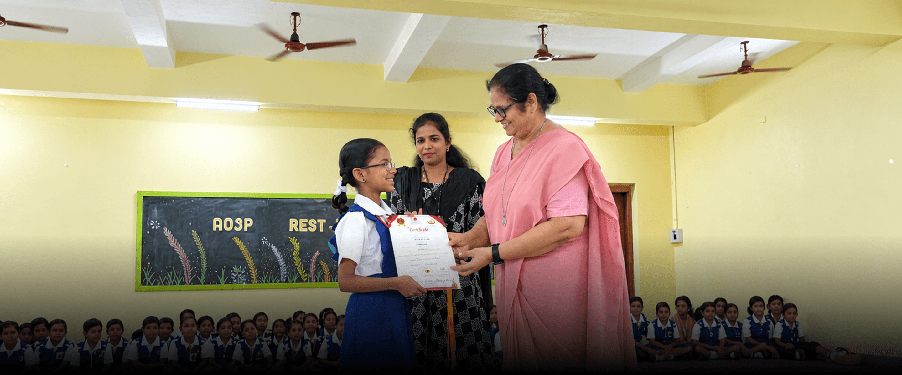 Rosary School students